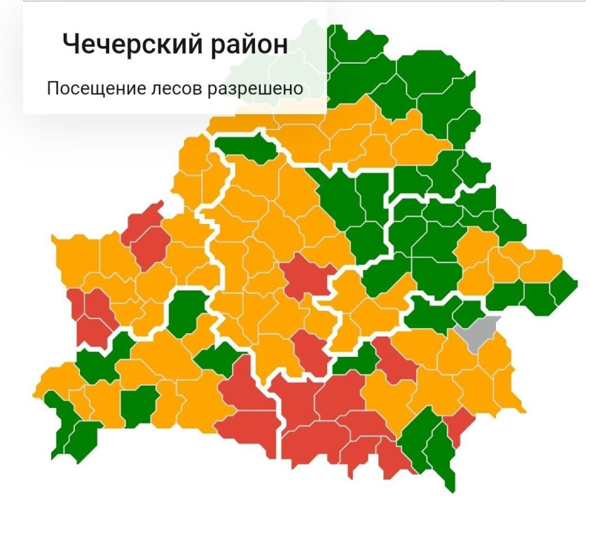 Наведванне лясоў дазволена